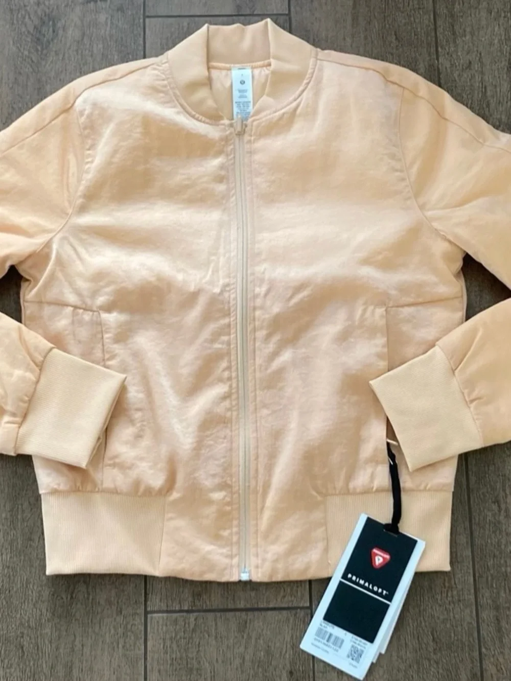 Lululemon Non-Stop Bomber REVERSIBLE Jacket Bleached Apricot Sz 2